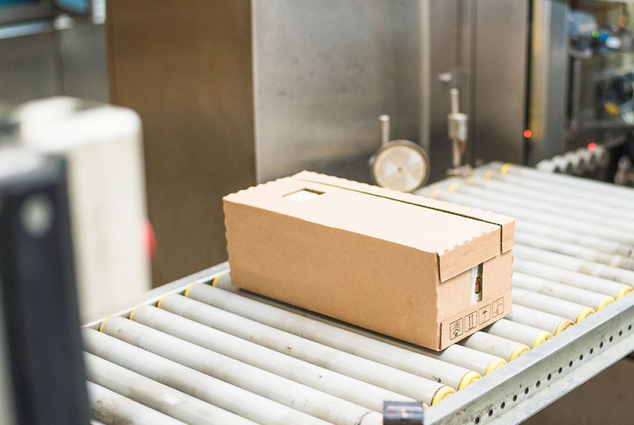 packing variety cardboard products cardboard box work factory without people 72