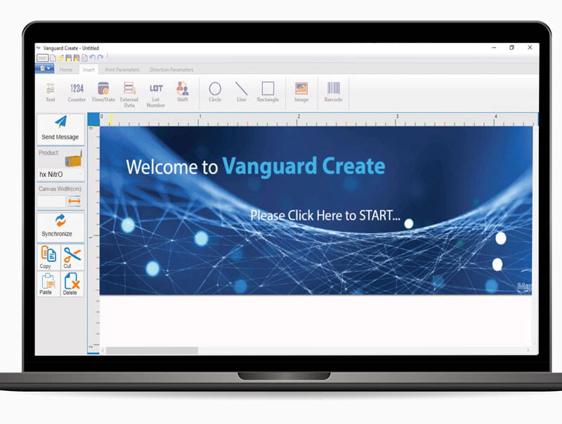 Vanguard Create Software for Hx Nitro industrial tij printer