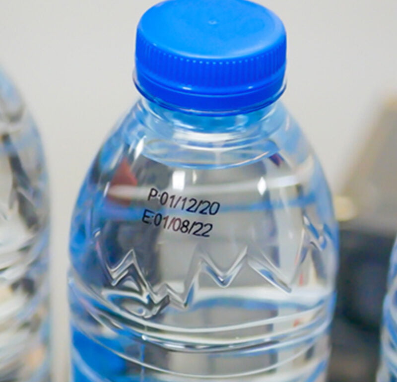 coding and marking on Plastic PET Bottle