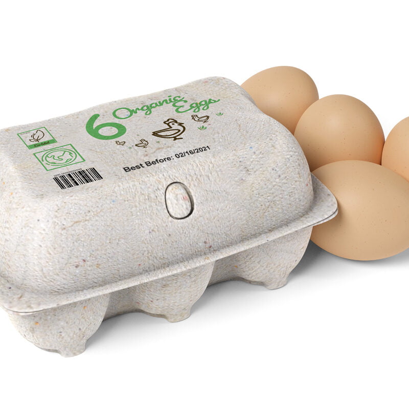 Label Print On Cardboard Egg Container