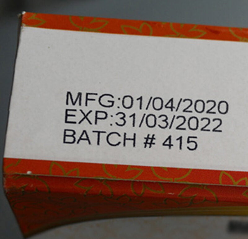 Label Print On snack box