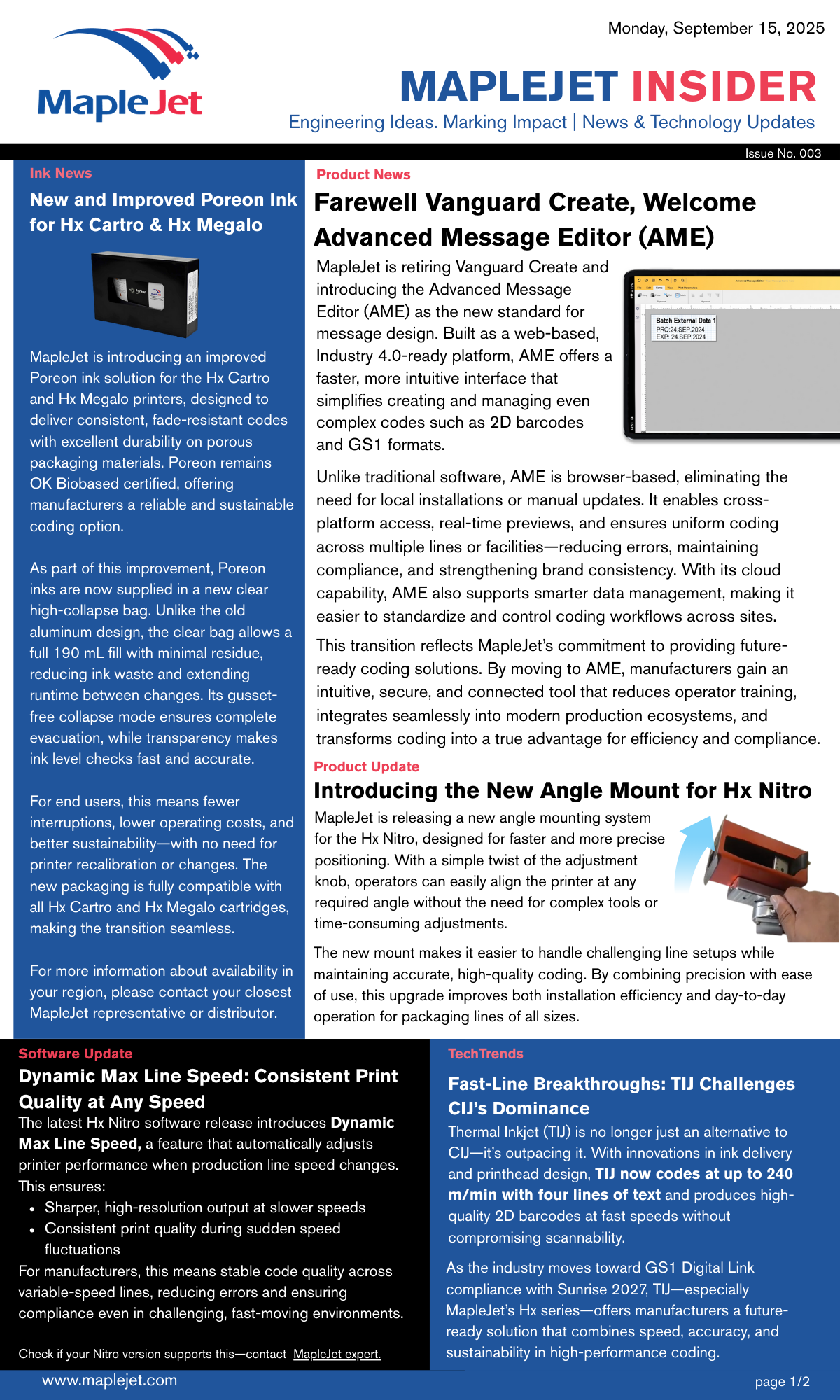 MapleJet Insider 3rd Edition (September 15)