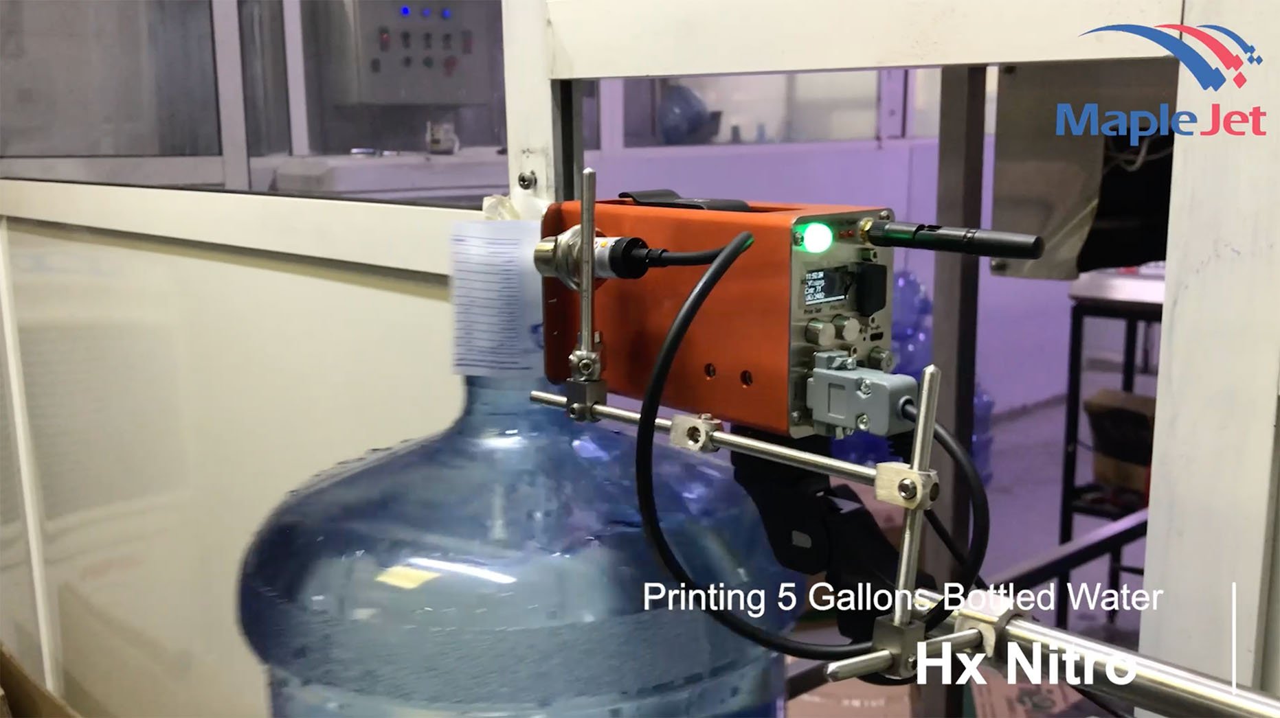 Printing on 5 galloon bottled water coding and marking Canada