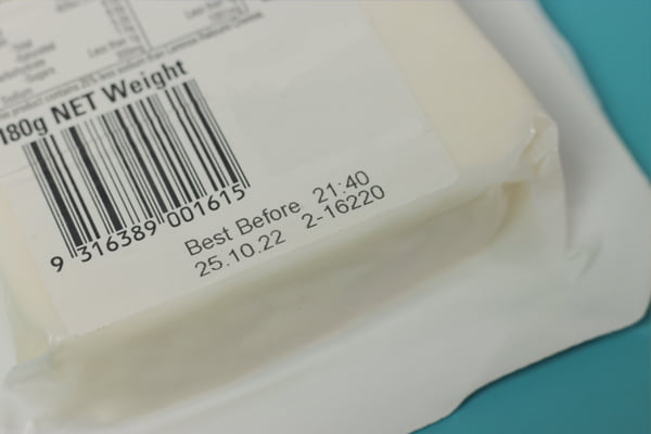 Best before date coding phrase in food package